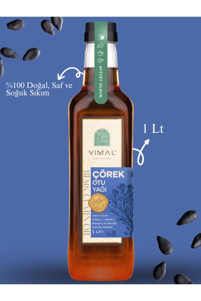 Vımal %100 Saf ve Doğal Çörek Otu Yağı 1 Lt (Soğuk Sıkım) Yerli Tohum