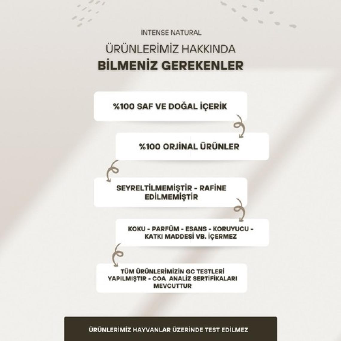 Intense Natural Hindistan Cevizi Yağı Soğuk Sıkım 100 ml %100 Saf ve Doğal Coconut Oil