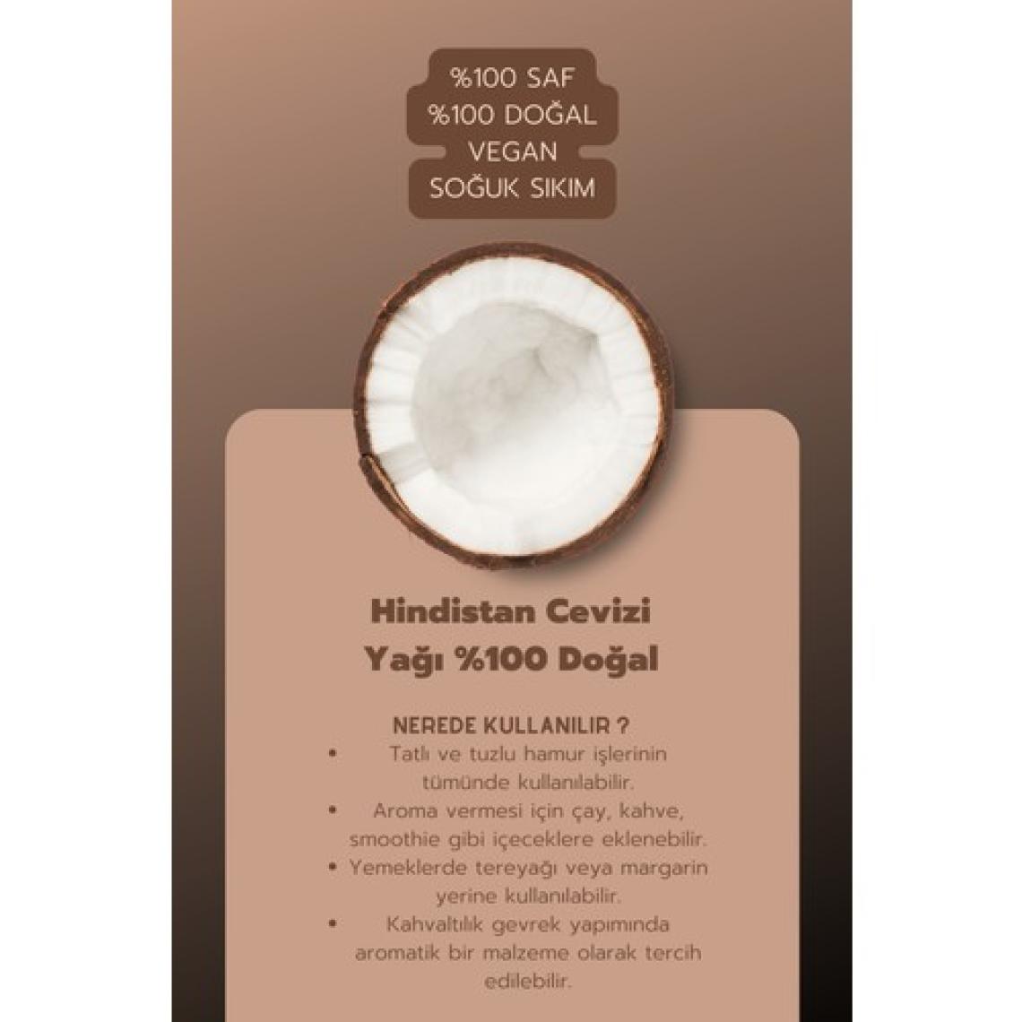 Intense Natural Hindistan Cevizi Yağı Soğuk Sıkım 100 ml %100 Saf ve Doğal Coconut Oil