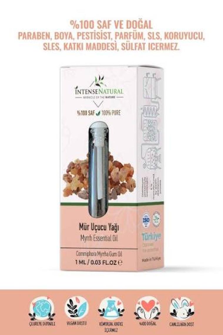 Intense Natural Mür Uçucu Yağı 1 ml %100 Saf ve Doğal Myrrh Essential Oil