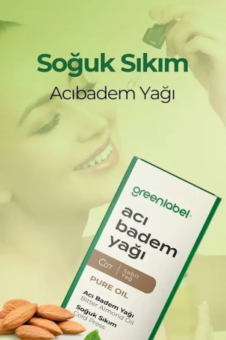 Green Label Acıbadem Yağı Soğuk Sıkım %100 Doğal Ve Saf 20ml
