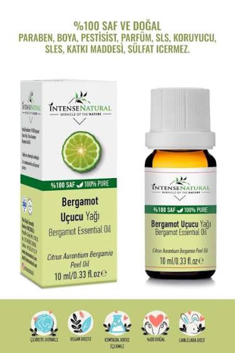 Intense Natural Bergamot Uçucu Yağı 10 ml %100 Bergamut Saf ve Doğal Bergamot Essential Oil