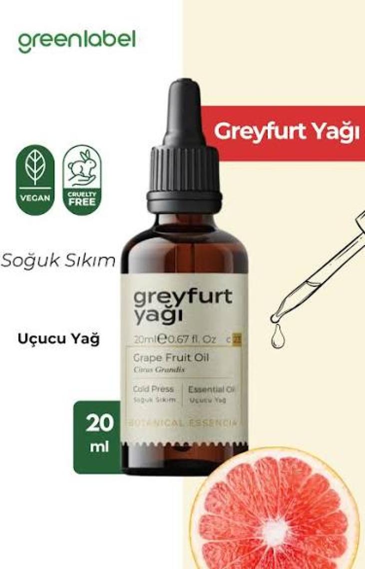 Green Label Greyfurt Yağı %100 Doğal Ve Saf 20ml