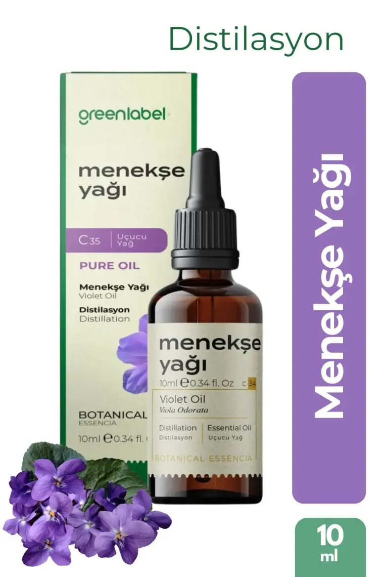 Green Label Menekşe Yağı %100 Saf Doğal Ve Organik 10ml