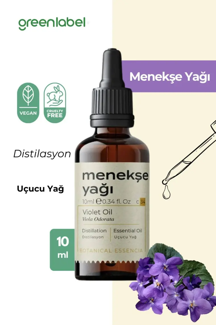 Green Label Menekşe Yağı %100 Saf Doğal Ve Organik 10ml