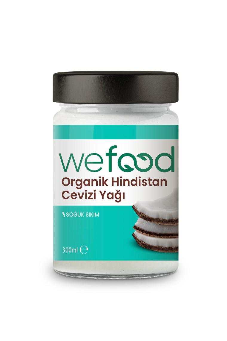 Wefood Organik Hindistan Cevizi Yağı 300 ml (Soğuk Sıkım) 8681749104321