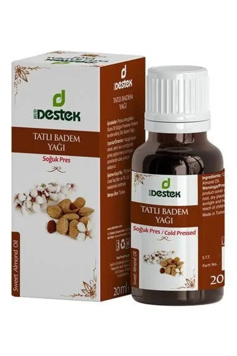 Destek Tatlı Badem Yağı (Soğuk Pres) 20 ml