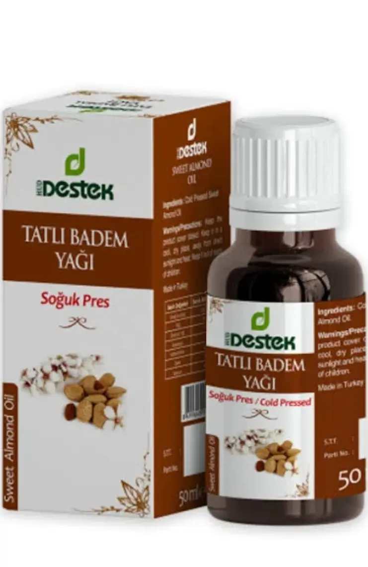 Destek Tatlı Badem Yağı (Soğuk Pres) 50cc