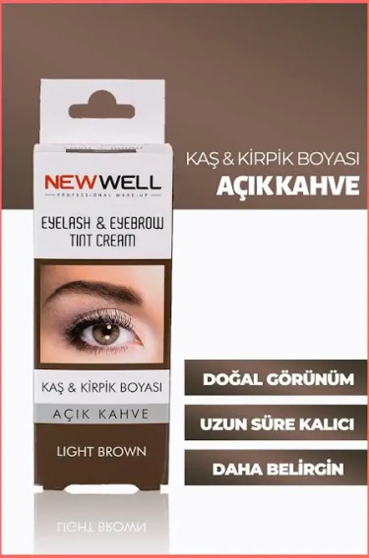 New Well Kaş&Kirpik Boyası Açık Kahve