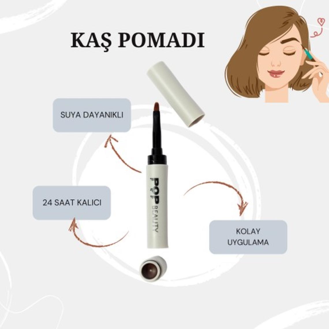 Pop Beauty Kaş Pomadı, Tattoo, Kaş Kalemi, Farı