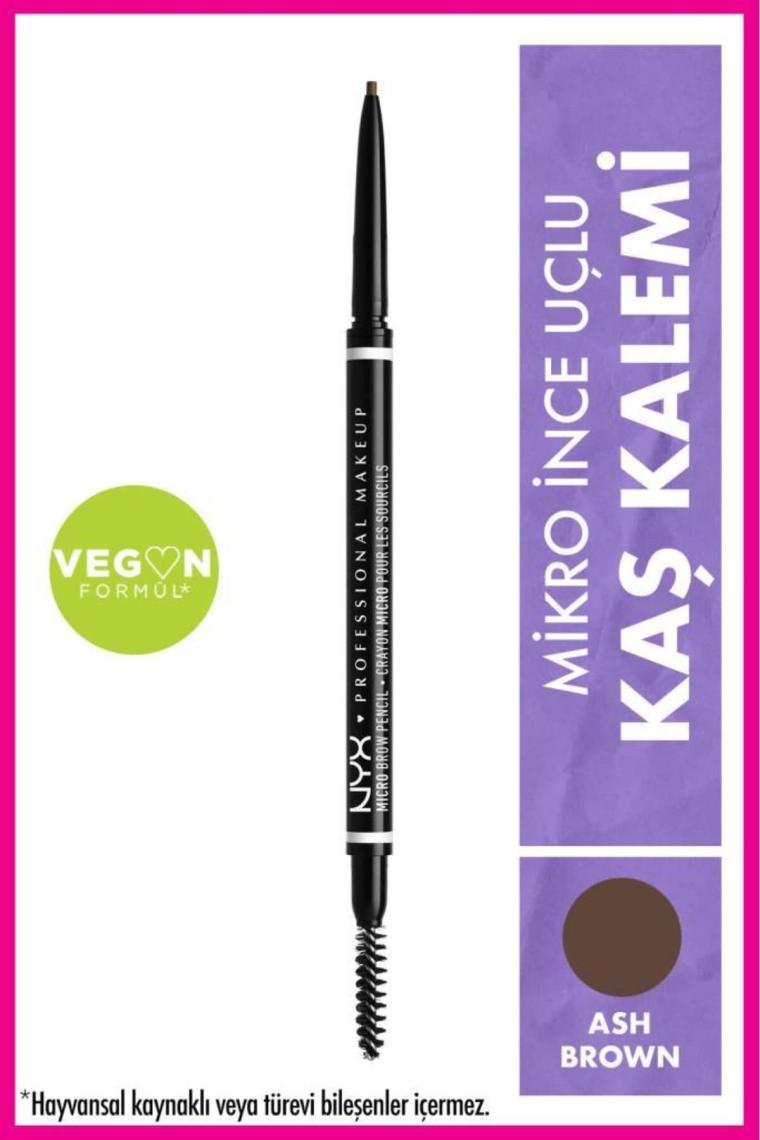 NYX Micro Brow Pencil Ash Brown Ultra İnce Kaş Kalemi