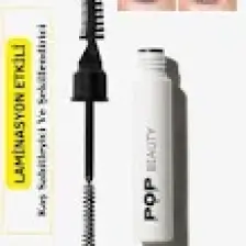 Pop Beauty Kaş Sabitleyici ve Şekillendirici, Kaş Fırçası, Tarağı ve Sabitleyici Jel (Laminasyon Etkili)