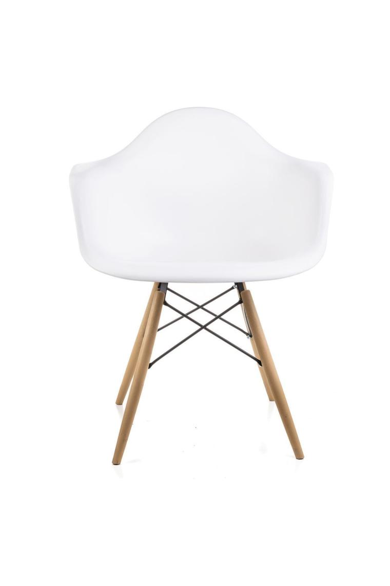 Kolçaklı Beyaz Eames Sandalye - 4 Adet - Cafe Balkon Mutfak Sandalyesi