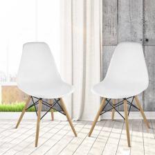 Beyaz Eames Sandalye - 2 Adet - Cafe Balkon Mutfak Sandalyesi