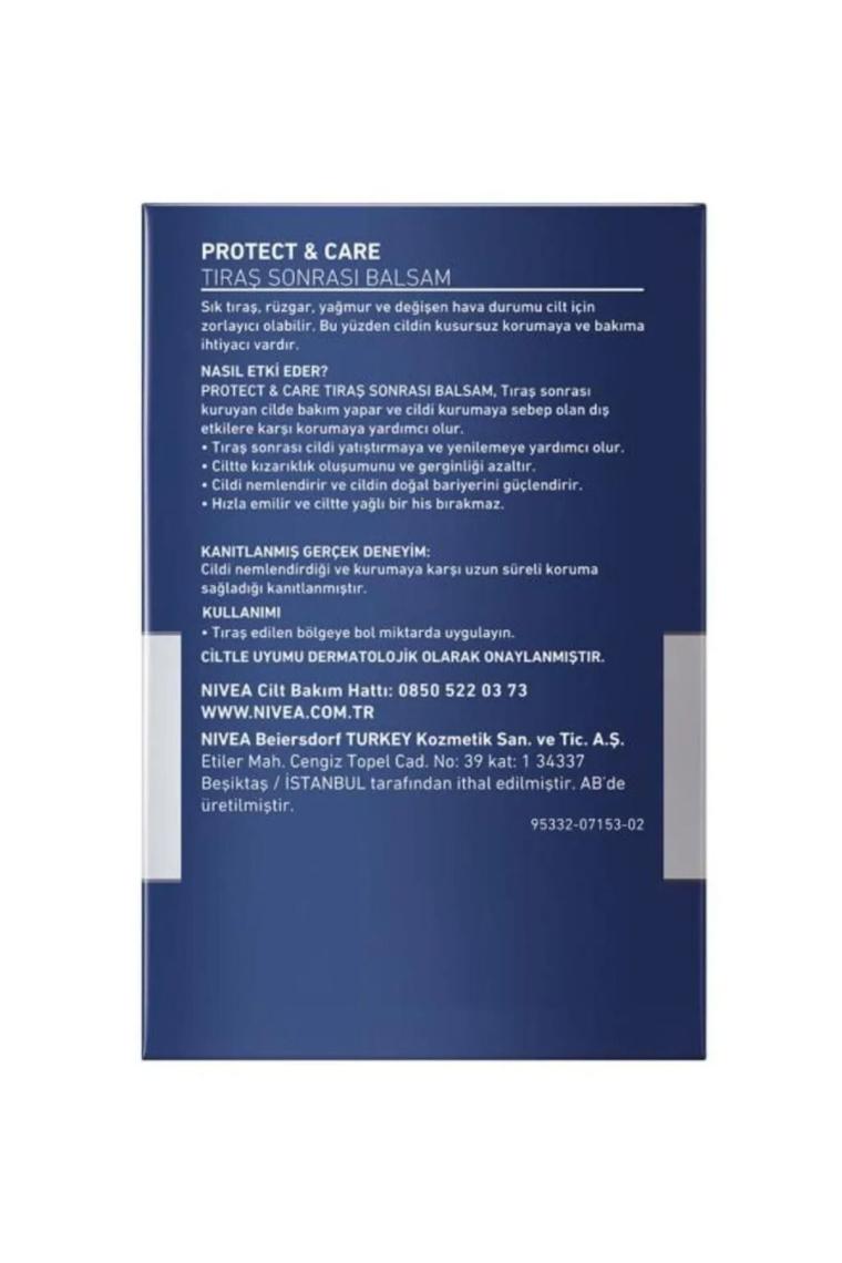 MEN Erkek Tıraş Sonrası Balsam Protect&Care 100ml, Tahriş Önleyici, Rahatlatıcı, Koruyucu, Onarıcı