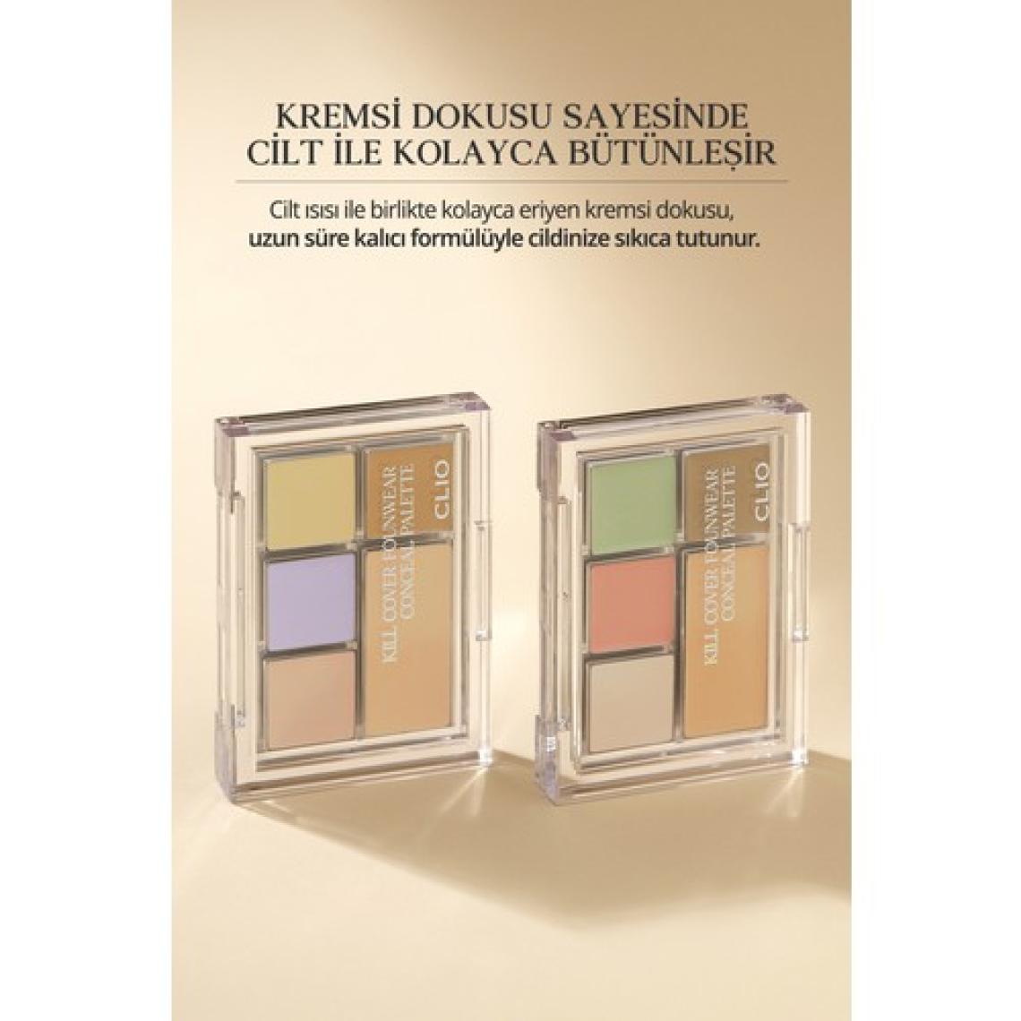 Clio Kremsi Dokuya Sahip Concealer Paleti CLIO Kill Cover Founwear Conceal Palette (Pure Joy)