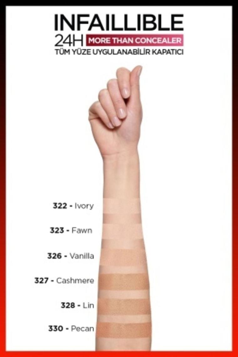 Loreal Paris Infaillible More Than Concealer 327 Cashmere Tüm Yüze Uygulanabilir Kapatıcı