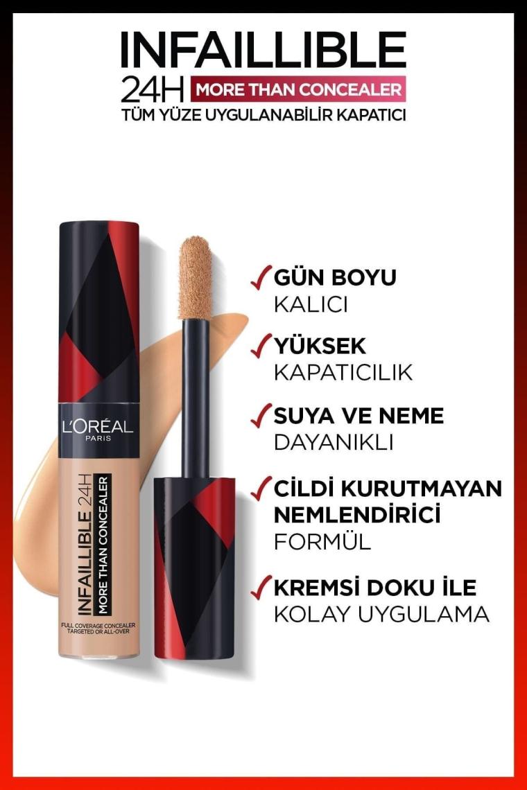 Loreal Paris Infaillible More Than Concealer 322 Ivory Tüm Yüze Uygulanabilir Kapatıcı