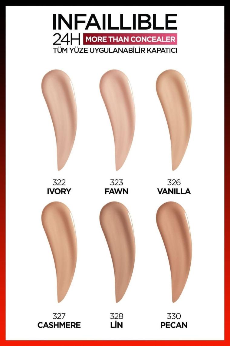 Loreal Paris Infaillible More Than Concealer 322 Ivory Tüm Yüze Uygulanabilir Kapatıcı