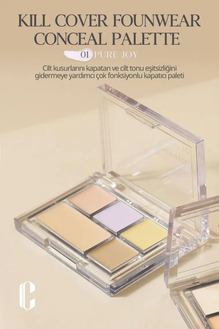 Clio Kremsi Dokuya Sahip Concealer Paleti CLIO Kill Cover Founwear Conceal Palette (Pure Joy)