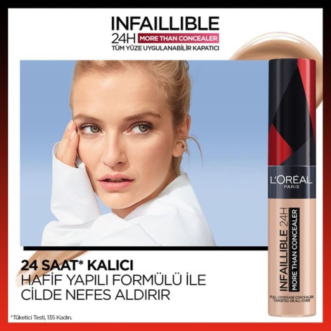 Loreal Paris Infaillible More Than Concealer 330 Pecan Tüm Yüze Uygulanabilir Kapatıcı