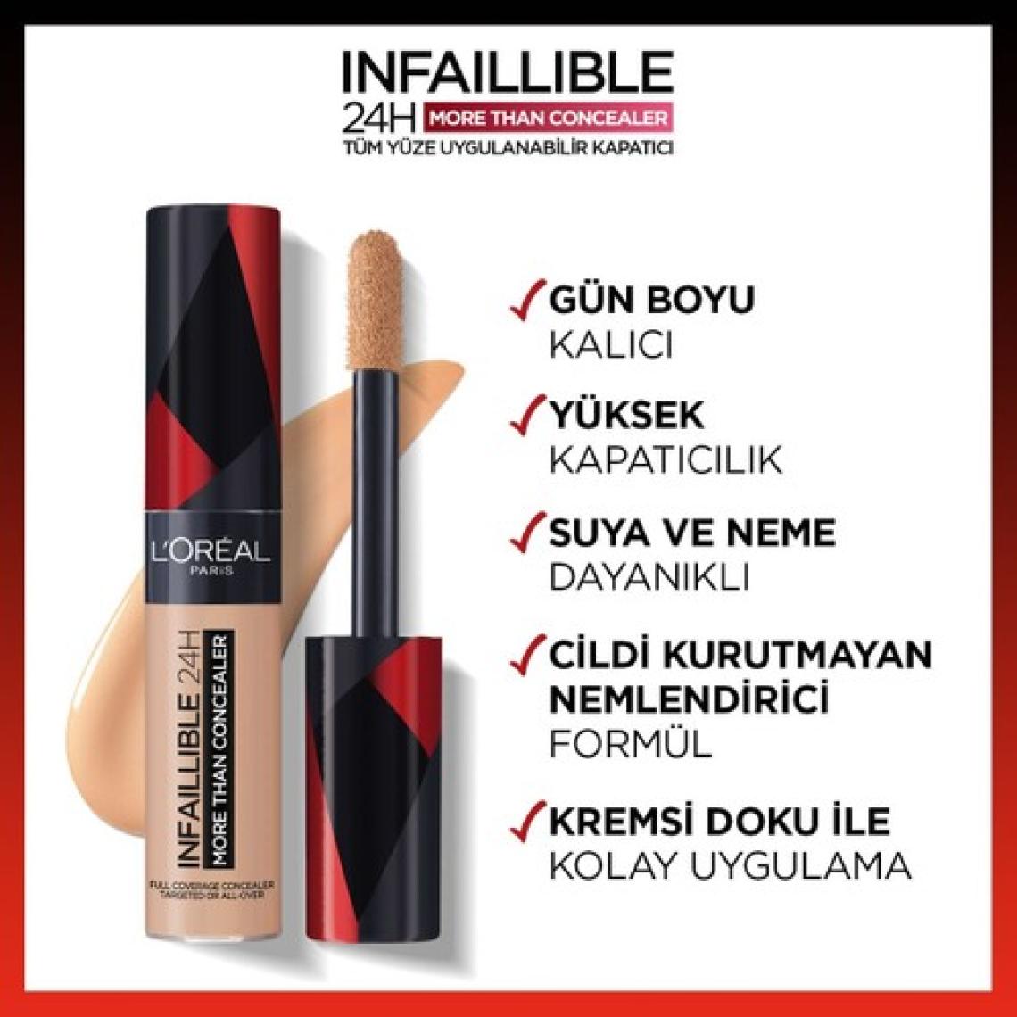 Loreal Paris Infaillible More Than Concealer 330 Pecan Tüm Yüze Uygulanabilir Kapatıcı