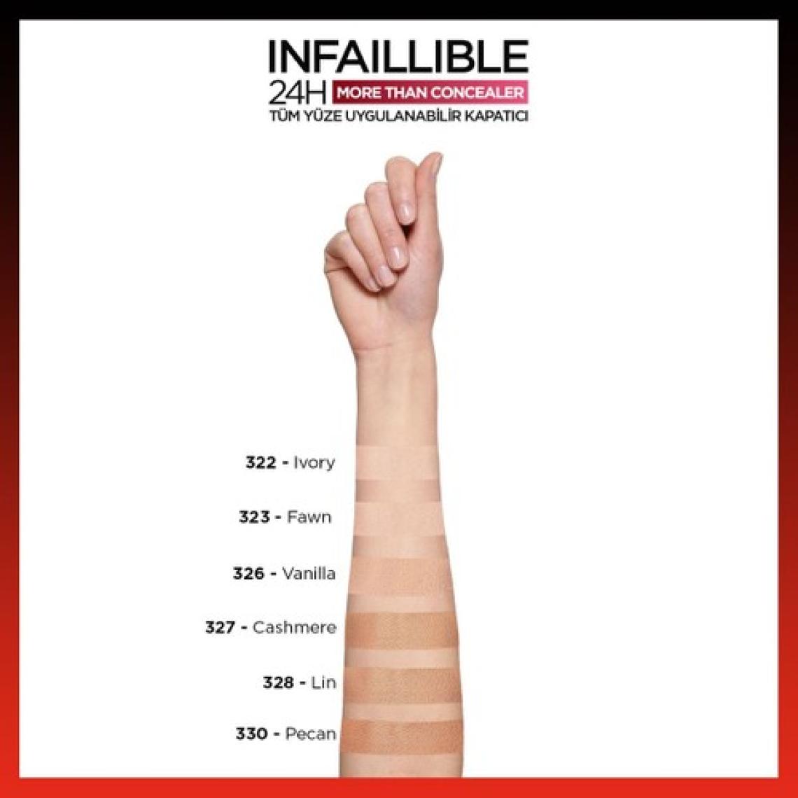 Loreal Paris Infaillible More Than Concealer 330 Pecan Tüm Yüze Uygulanabilir Kapatıcı