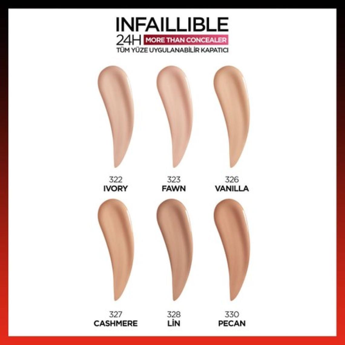 Loreal Paris Infaillible More Than Concealer 330 Pecan Tüm Yüze Uygulanabilir Kapatıcı