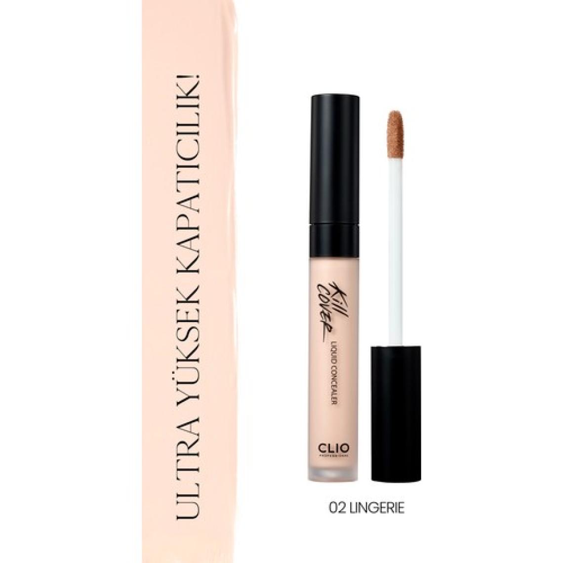 Clio Uzun Süre Kalıcı, Pürüzsüz Dokuya Sahip Concealer CLIO Kill Cover Liquid Concealer (02 Lingerie)