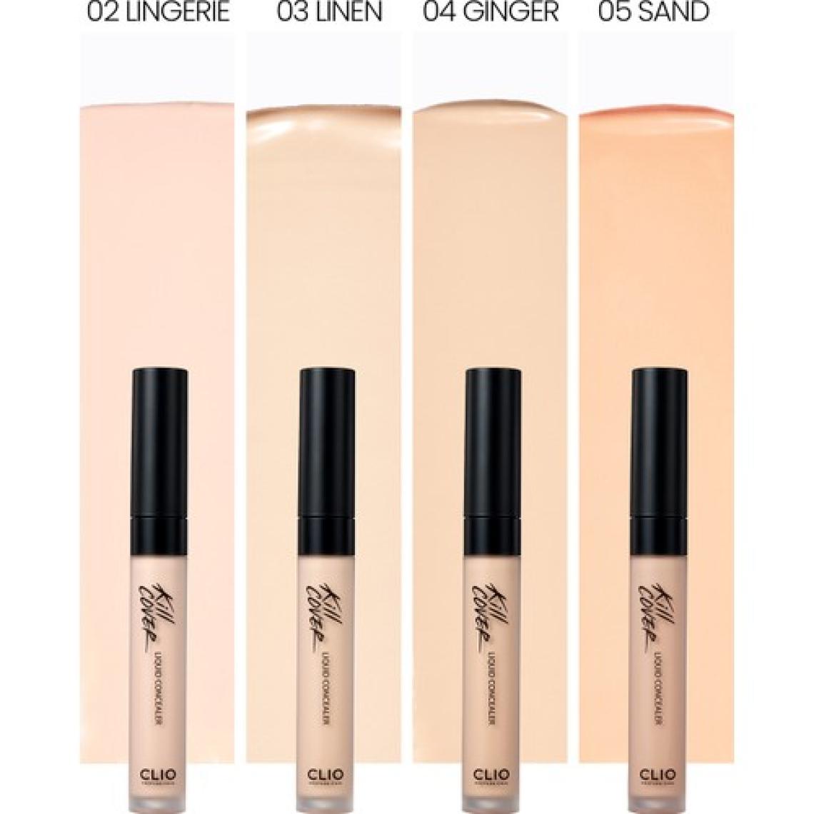 Clio Uzun Süre Kalıcı, Pürüzsüz Dokuya Sahip Concealer CLIO Kill Cover Liquid Concealer (02 Lingerie)
