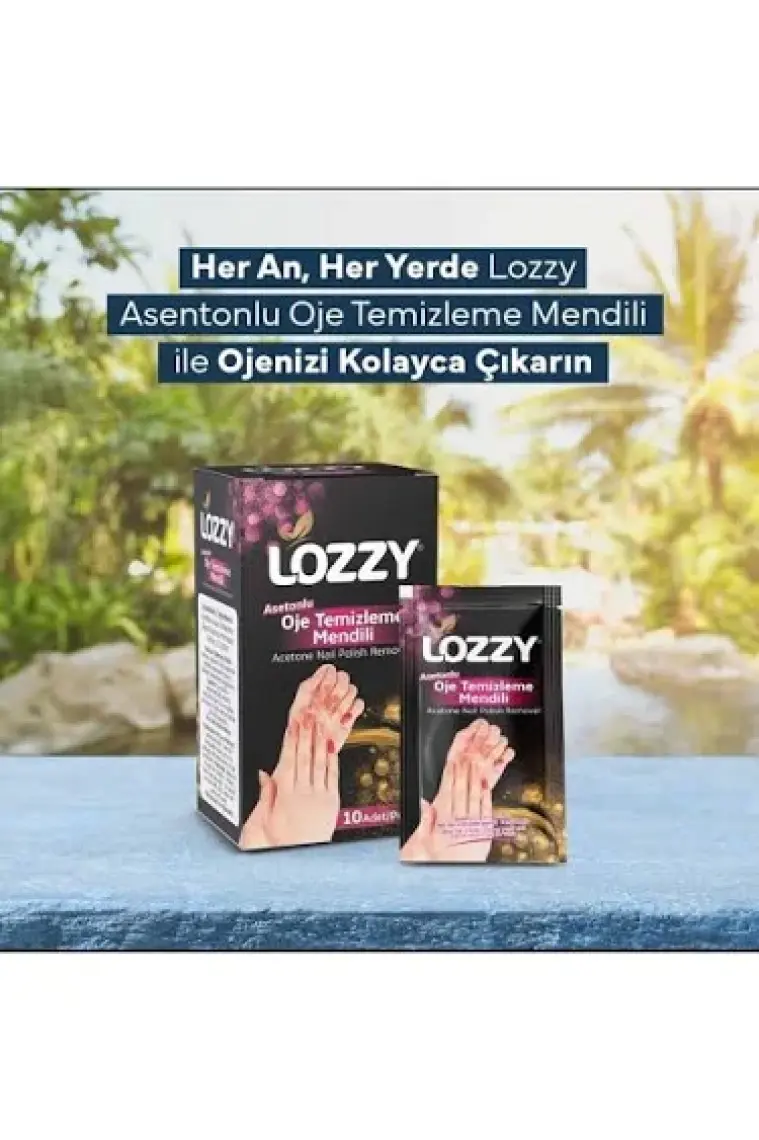 Lozzy Asetonlu Oje Temizleme Mendili 10 Adet