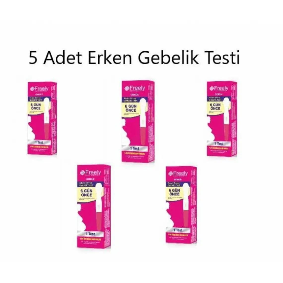 Freely Erken Gebelik Testi - 6 Gün Önce Sonuç Veren, Yüksek Hassasiyetli, Tek Kullanımlık, 1 Adet, Profesyonel Kalite, Medikal Standartlara Uygun