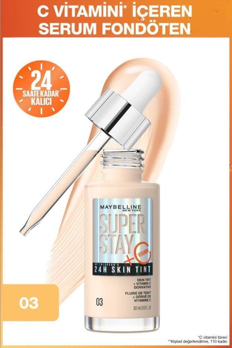 Maybelline New York Super Stay Skin Tint C Vitaminli Fondöten 03