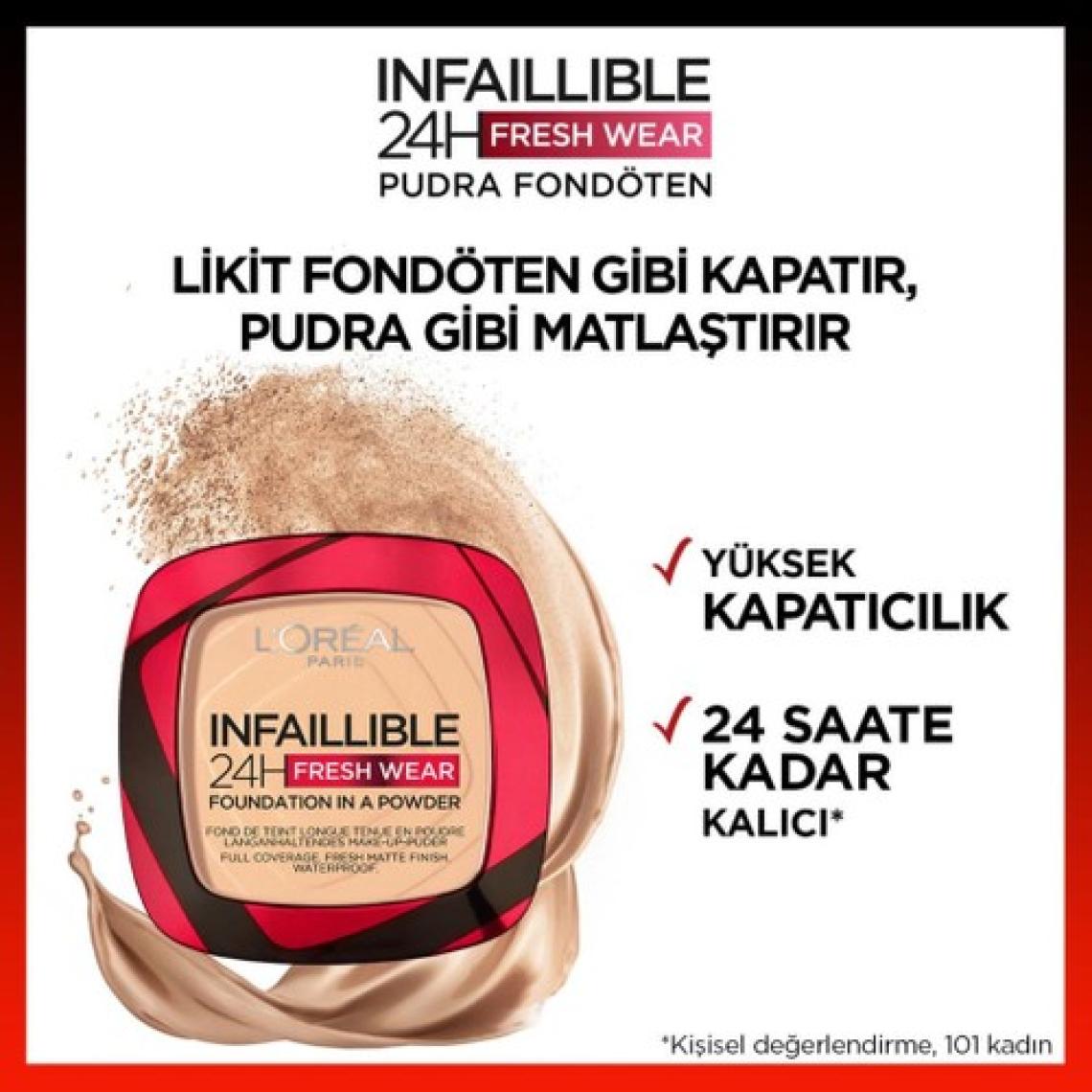 L'Oréal Paris Infaillible 24H Fresh Wear Pudra Fondöten 120 Vanilla