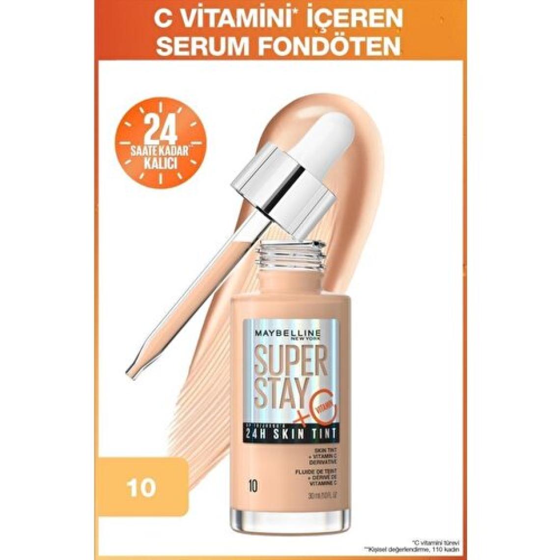Maybelline New York Super Stay Skin Tint C Vitaminli Fondöten 10