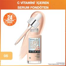 Maybelline New York Super Stay Skin Tint Fondöten - C Vitamini ile Zenginleştirilmiş, SPF 24, 24 Saat Kalıcı, Sağlıklı ve Parlak Görünüm, Pürüzsüz Sonuç