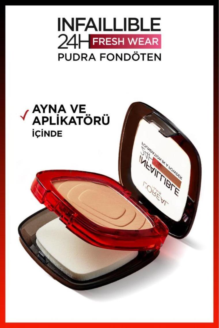 Loreal Paris Infaillible 24H Fresh Wear Fondation in a Powder Pudra Fondöten 140 Golden Beige