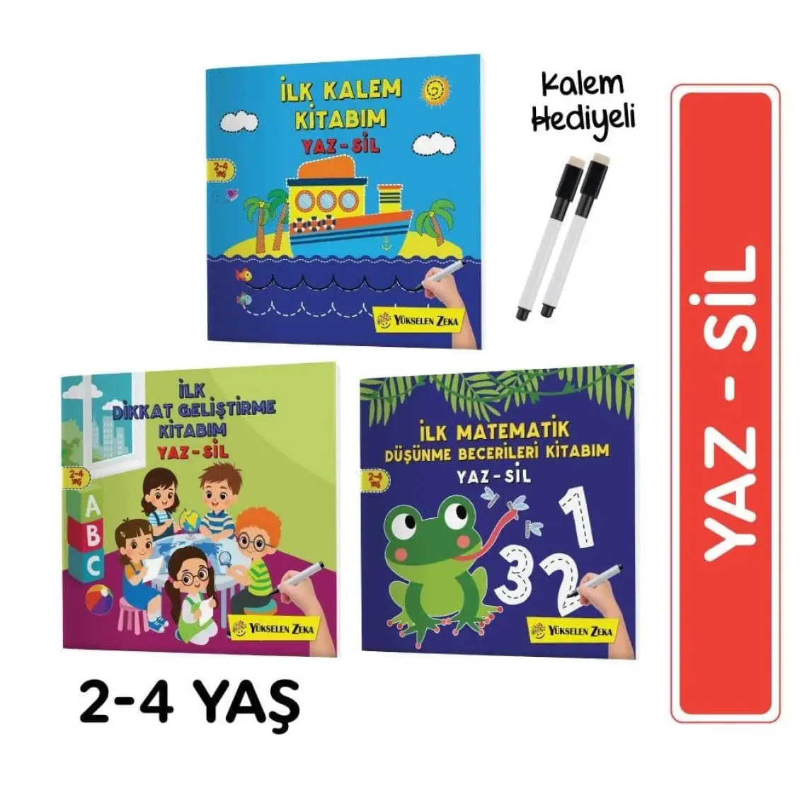 2-4 Yaş Evde Etkinlik Seti - Mucit Karınca Serisi Yaz-Sil Kitaplar
