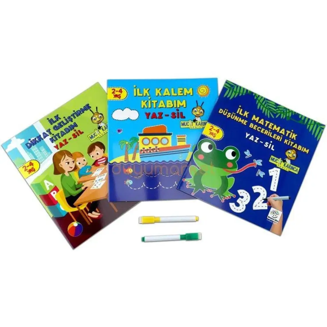 2-4 Yaş Evde Etkinlik Seti - Mucit Karınca Serisi Yaz-Sil Kitaplar