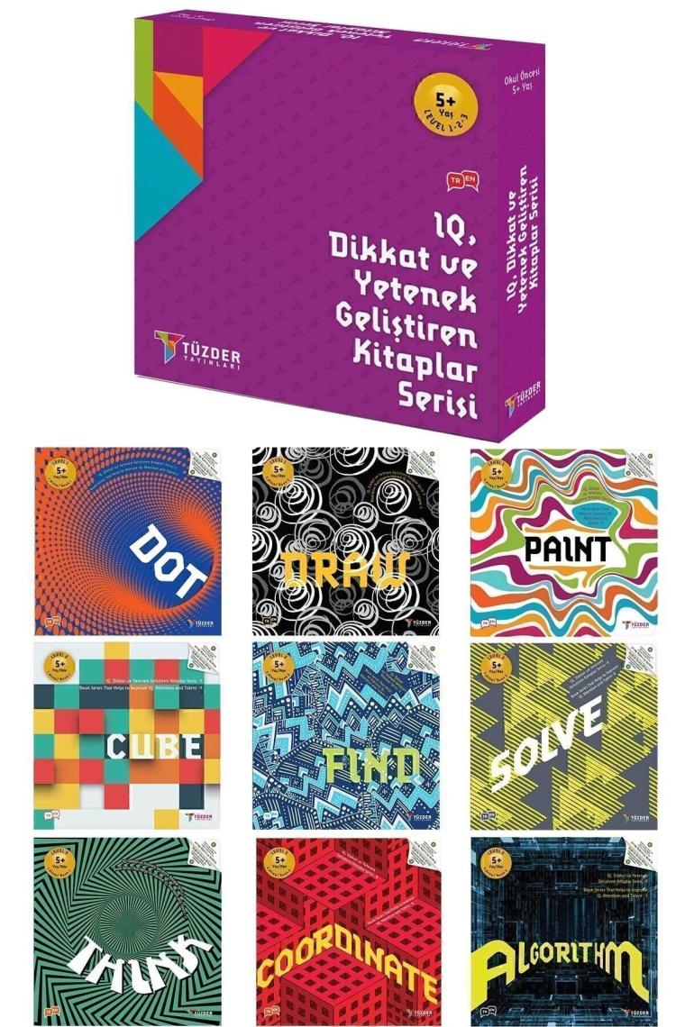 IQ Dikkat ve Yetenek Geliştiren Kitaplar Serisi Seti Level 1-2-3 (9 Kitap Takım) 5+ Yaş