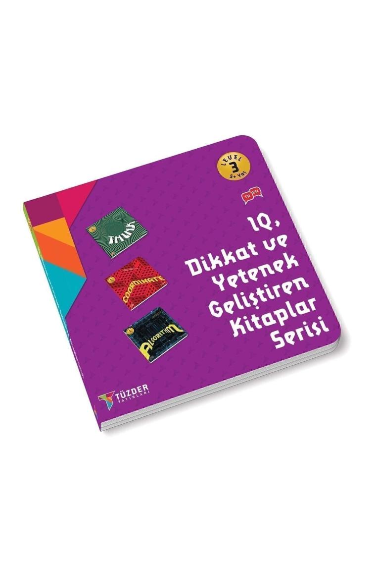 IQ Dikkat ve Yetenek Geliştiren Kitaplar Serisi Seti Level 1-2-3 (9 Kitap Takım) 5+ Yaş