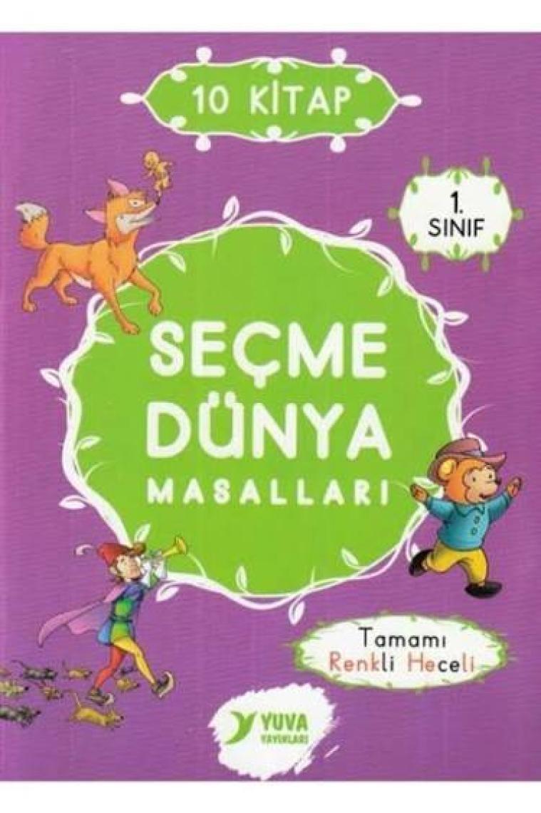 Yuva Yayınları Seçme Dünya Masalları Renkli Heceli 1.Sınıf 10 Kitap