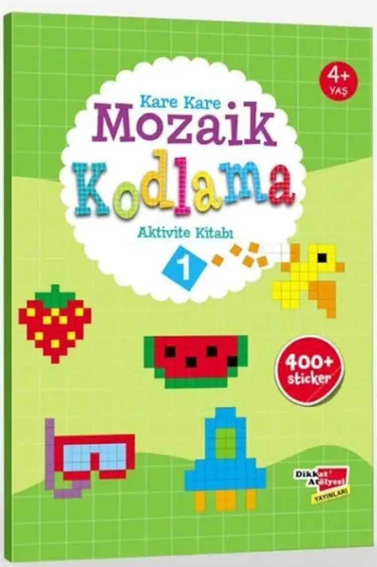 Okul Öncesi Kare Kare Mozaik Kodlama Aktivite Kitabı 1. Seviye