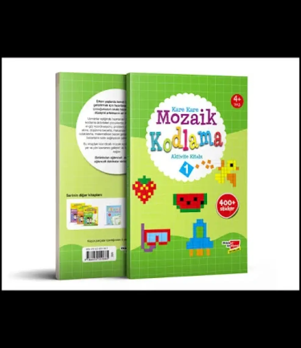 Okul Öncesi Kare Kare Mozaik Kodlama Aktivite Kitabı 1. Seviye