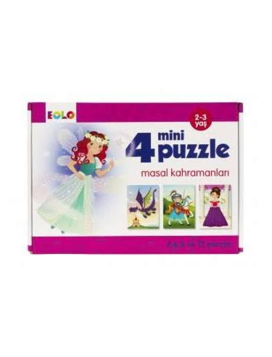 4 Mini Puzzle :Sevimli Dinazorlar