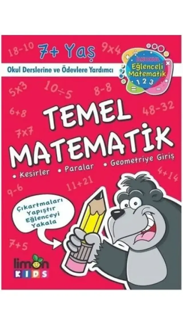 İlk Okul Eğlenceli Matematik Çıkartmalı Temel Matematik