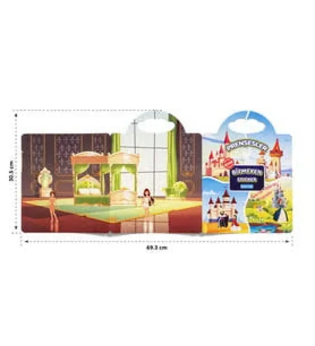 Gepettoys Bitmeyen Sticker Kitabım - Prensesler  (Tekrar Tekrar Kullanılabilir Stickerlar) Pedagog Onaylı