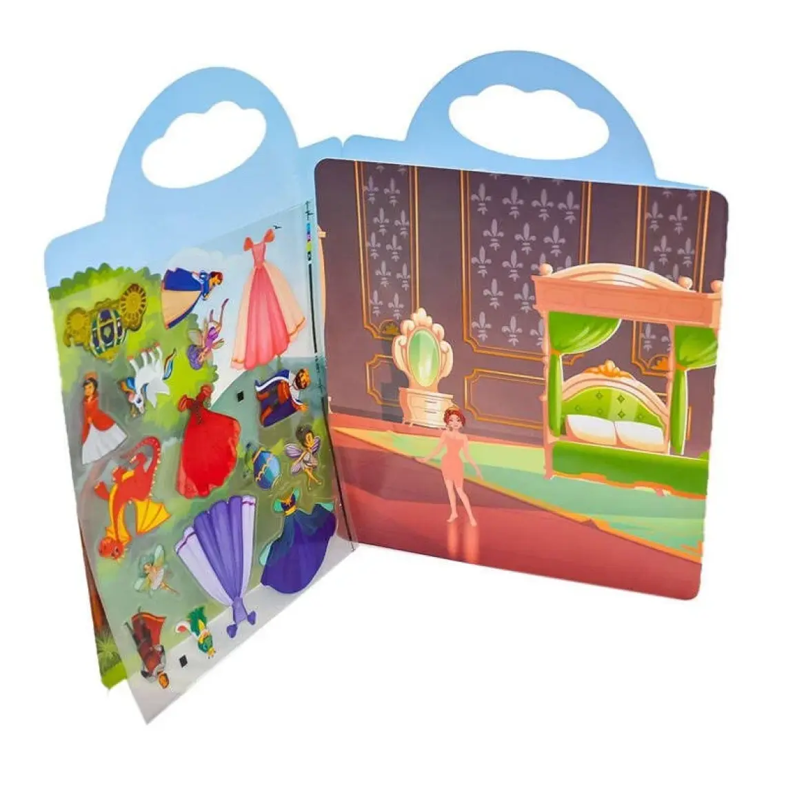 Gepettoys Bitmeyen Sticker Kitabım - Prensesler  (Tekrar Tekrar Kullanılabilir Stickerlar) Pedagog Onaylı