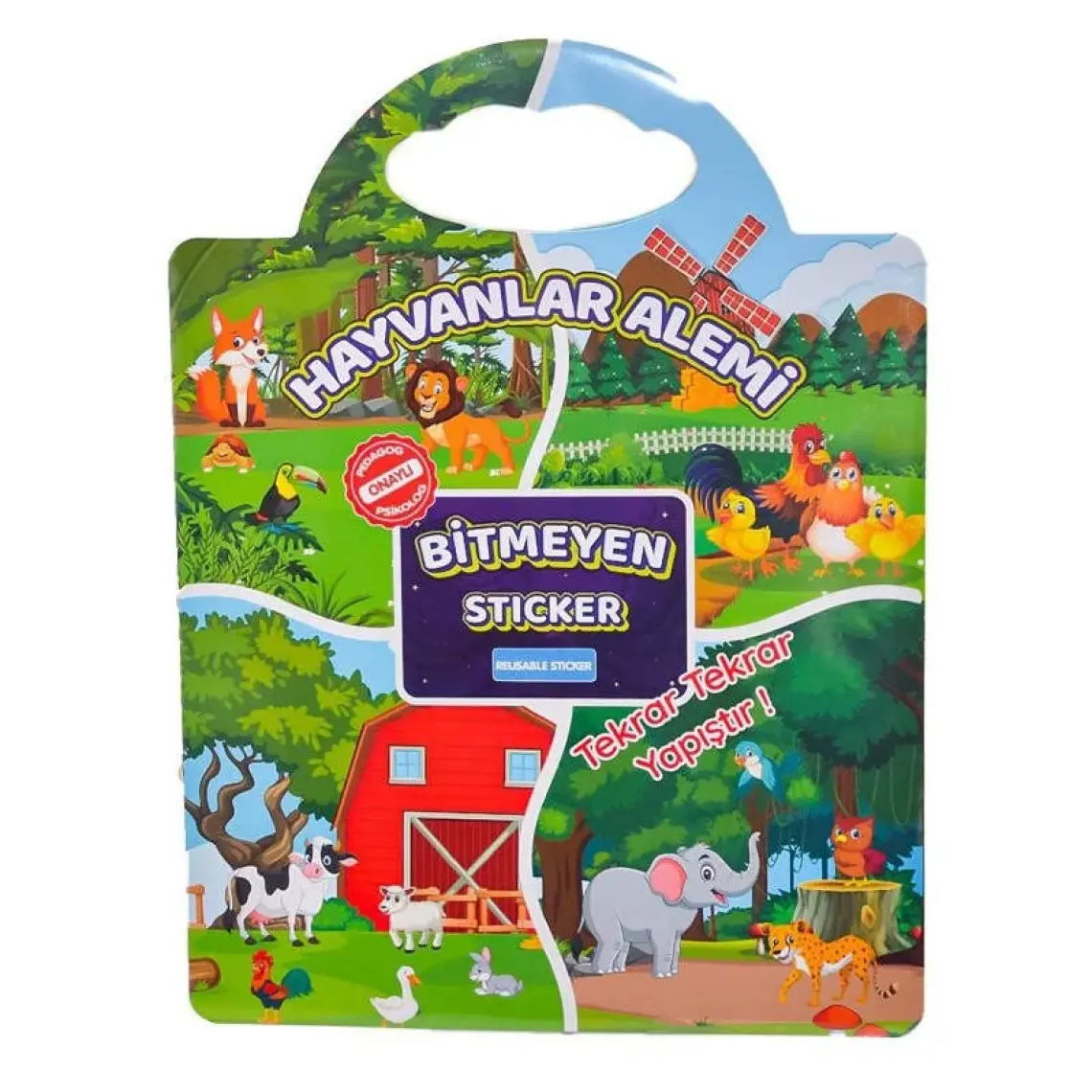 Gepettoys Bitmeyen Sticker Kitabım - Prensesler  (Tekrar Tekrar Kullanılabilir Stickerlar) Pedagog Onaylı