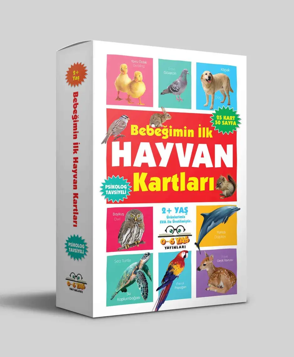 0-6 Yaş Yayınları Bebeğimin İlk Hayvan Kartları / 2+ Yaş -